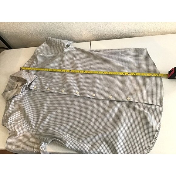 GOODIELLOW- MENS WHITE/BLACK LONG SLEEVE BUTTON DOWN SHIRT SIZE LARGE - Picture 6 of 6